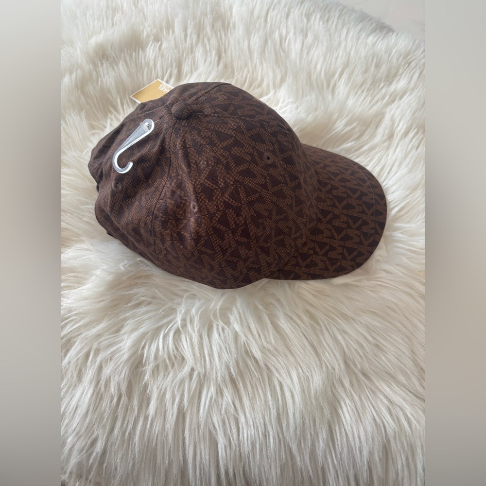 Michael Kors Brown MK Logo Baseball Cap - Picture 4 of 11